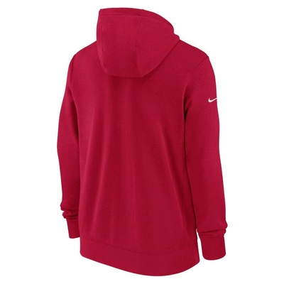 Shop Nike Red Barcelona Club Fleece Full-zip Hoodie