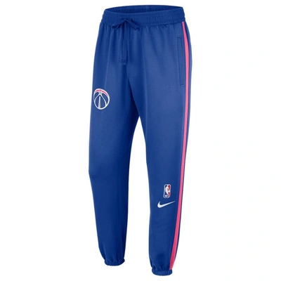Shop Nike Blue Washington Wizards 2022/23 City Edition Showtime Performance Pants In Navy
