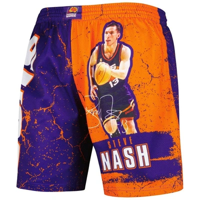 Shop Mitchell & Ness Steve Nash Purple Phoenix Suns Hardwood Classics Player Burst Shorts