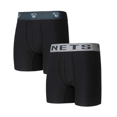 Shop Concepts Sport Black Brooklyn Nets Breakthrough 2-pack Boxer Briefs