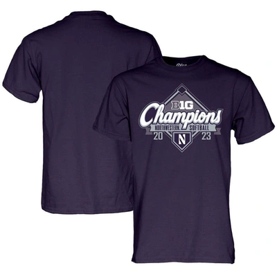 Shop Blue 84 Purple Northwestern Wildcats 2023 Big Ten Softball Regular Season Champions T-shirt