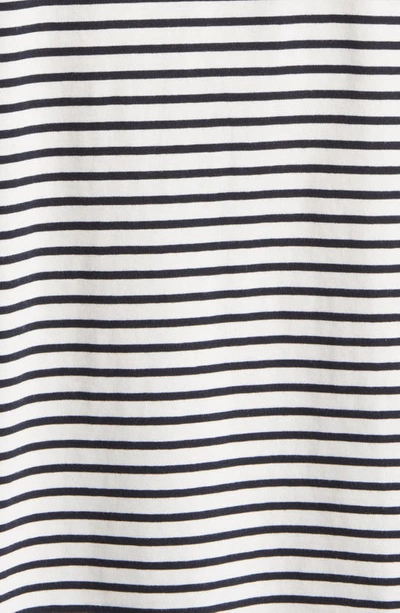 Shop Frame Stripe Crewneck T-shirt In Blanc/ Noir