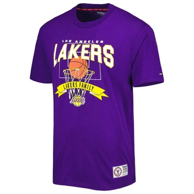 Shop Tommy Jeans Purple Los Angeles Lakers Tim Backboard T-shirt