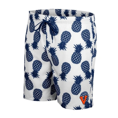 Shop Colosseum White Virginia Cavaliers Pineapples Swim Shorts