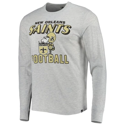 Shop 47 ' Heathered Gray New Orleans Saints Dozer Franklin Long Sleeve T-shirt