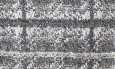 Shop Thom Browne 4-bar Tartan Wool & Mohair Blend Knit Bomber Jacket In Pale Grey