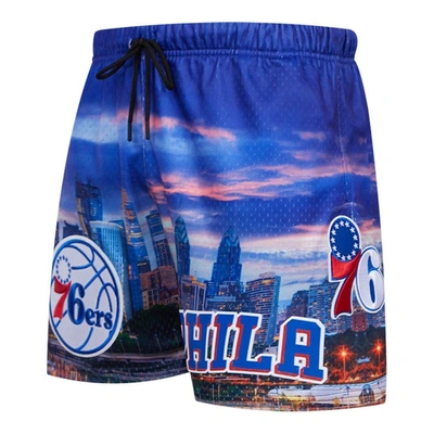 Shop Pro Standard Philadelphia 76ers Cityscape Shorts In Blue