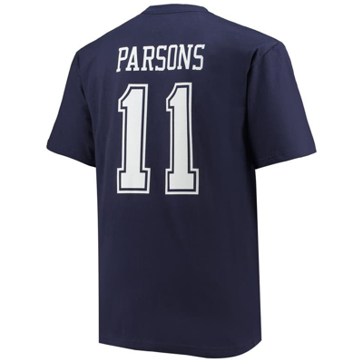 Shop Fanatics Branded Micah Parsons Navy Dallas Cowboys Big & Tall Player Name & Number T-shirt