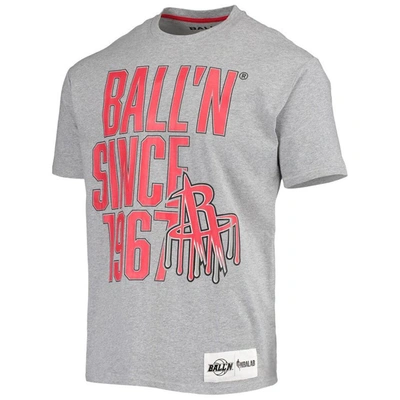 Shop Ball-n Ball'n Heathered Gray Houston Rockets Since 1967 T-shirt In Heather Gray