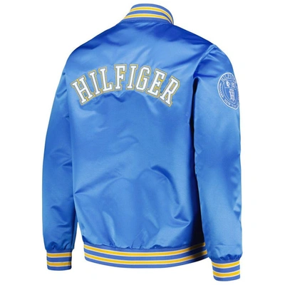 Shop Tommy Hilfiger Powder Blue Los Angeles Chargers Elliot Varsity Full-snap Jacket