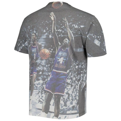 Shop Mitchell & Ness Detroit Pistons Above The Rim Graphic T-shirt In Gray