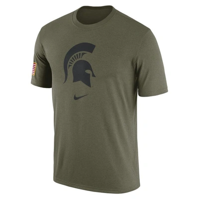 Shop Nike Olive Michigan State Spartans Military Pack T-shirt