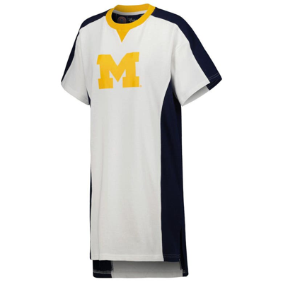 Shop G-iii 4her By Carl Banks White Michigan Wolverines Home Run T-shirt Dress