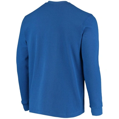 Shop Dunbrooke Royal Indianapolis Colts Logo Maverick Thermal Henley Long Sleeve T-shirt