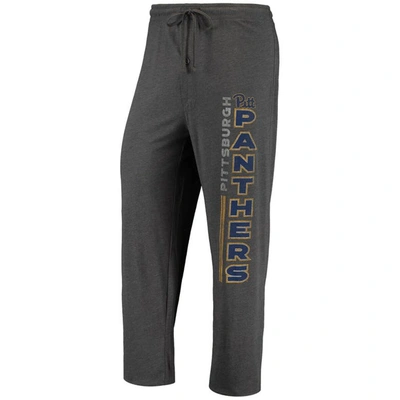 Shop Concepts Sport Heathered Charcoal/royal Pitt Panthers Meter T-shirt & Pants Sleep Set In Heather Charcoal