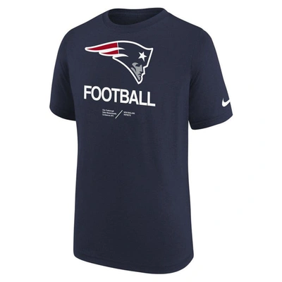 Shop Nike Youth  Navy New England Patriots Sideline Legend Performance T-shirt