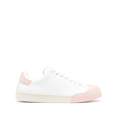 Shop Marni Sneakers In White/pink
