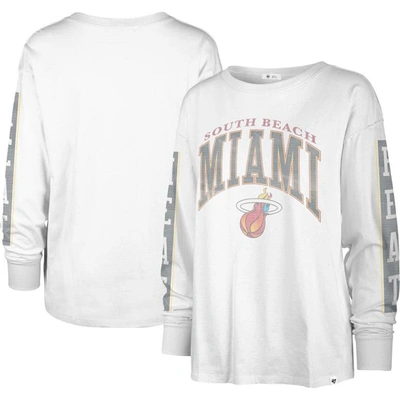 Shop 47 ' White Miami Heat City Edition Soa Long Sleeve T-shirt