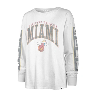 Shop 47 ' White Miami Heat City Edition Soa Long Sleeve T-shirt