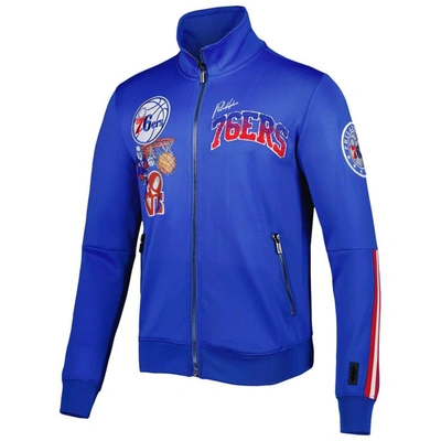 Shop Pro Standard Royal Philadelphia 76ers Hometown Mock Neck Full-zip Track Jacket