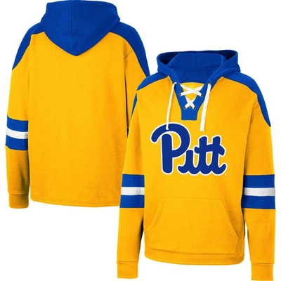 Shop Colosseum Gold Pitt Panthers Lace-up 4.0 Pullover Hoodie