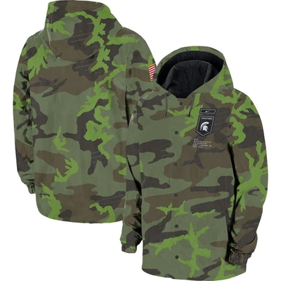 Shop Nike Camo Michigan State Spartans Hoodie Full-snap Jacket
