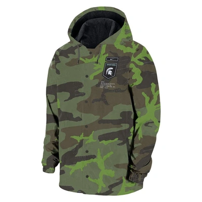 Shop Nike Camo Michigan State Spartans Hoodie Full-snap Jacket