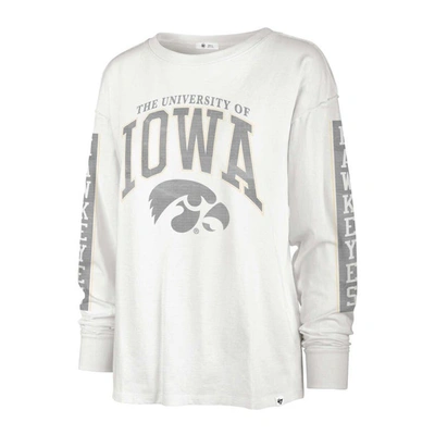 Shop 47 ' White Iowa Hawkeyes Statement Soa 3-hit Long Sleeve T-shirt
