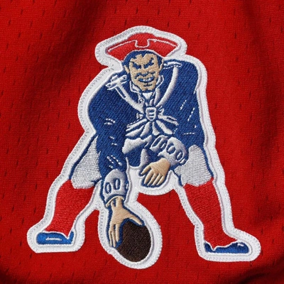 Shop Mitchell & Ness Red New England Patriots Just Don Gold Rush Shorts