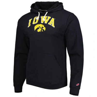 Shop League Collegiate Wear Black Iowa Hawkeyes Arch Essential Pullover Hoodie