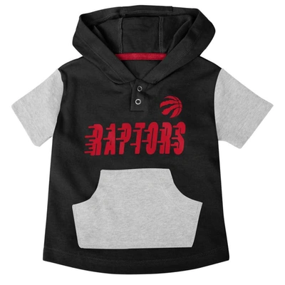 Shop Outerstuff Infant Red/black/gray Toronto Raptors Bank Shot Bodysuit, Hoodie T-shirt & Shorts Set