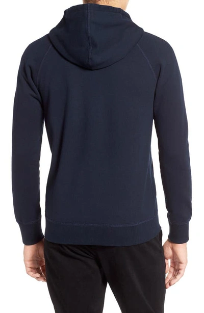 Reigning Champ Core Zip Front Hoodie In Navy