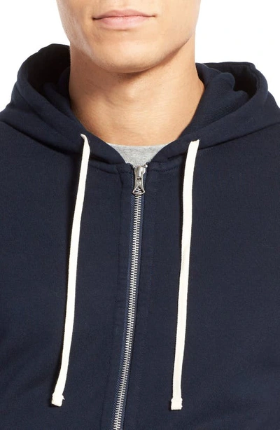 Shop Reigning Champ Midweight Terry Full-zip Hoodie In Navy
