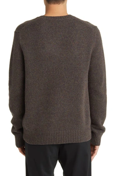 Shop Vince Mélange Wool Blend Crewneck Sweater In Heather Carrillo Green