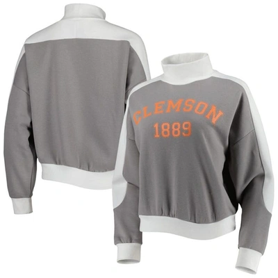 Shop Gameday Couture Gray Clemson Tigers Make It A Mock Sporty Pullover Sweatshirt