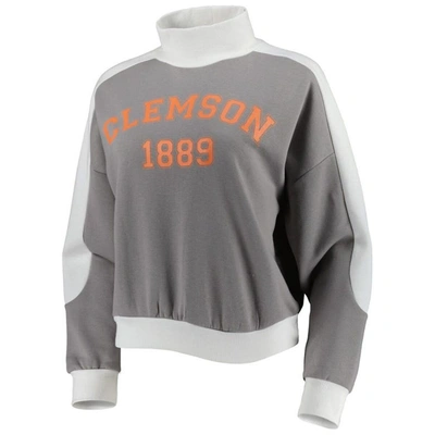 Shop Gameday Couture Gray Clemson Tigers Make It A Mock Sporty Pullover Sweatshirt