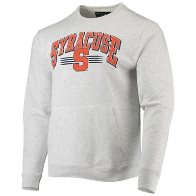 Shop League Collegiate Wear Heathered Gray Syracuse Orange Upperclassman Pocket Pullover Sweatshirt In Heather Gray