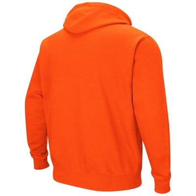 Shop Colosseum Orange Bucknell Bison Arch And Logo Pullover Hoodie
