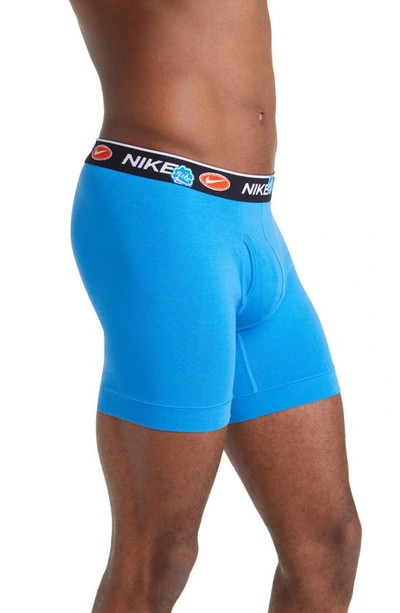 Shop Nike Dri-fit Essential Assorted 3-pack Stretch Cotton Boxer Briefs In Black Multi Sticker