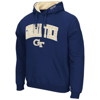 Shop Colosseum Navy Georgia Tech Yellow Jackets Arch And Logo Pullover Hoodie