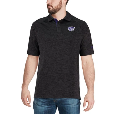 Shop Colosseum Black Kansas State Wildcats Down Swing Polo In Heather Black