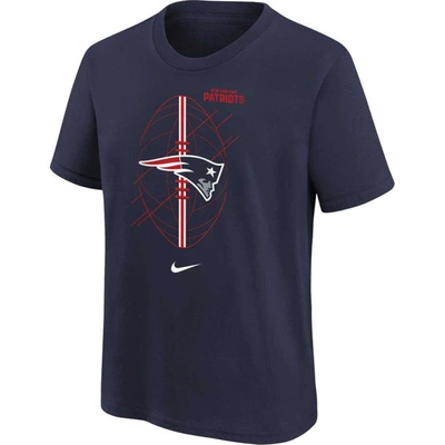 Shop Nike Preschool  Navy New England Patriots Icon T-shirt