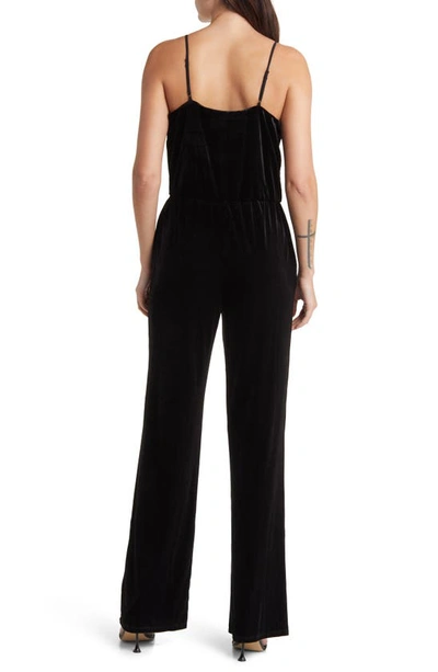 Shop Chelsea28 Velvet Camisole Jumpsuit In Black