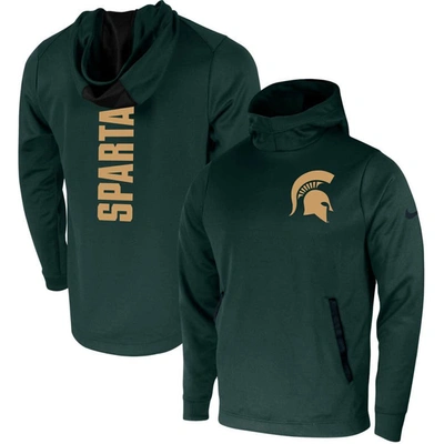Shop Nike Green Michigan State Spartans 2-hit Performance Pullover Hoodie
