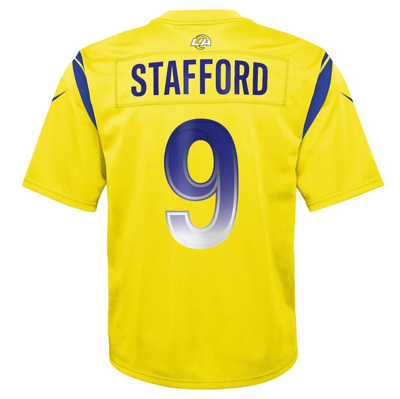 Shop Nike Youth  Matthew Stafford Gold Los Angeles Rams Inverted Game Jersey