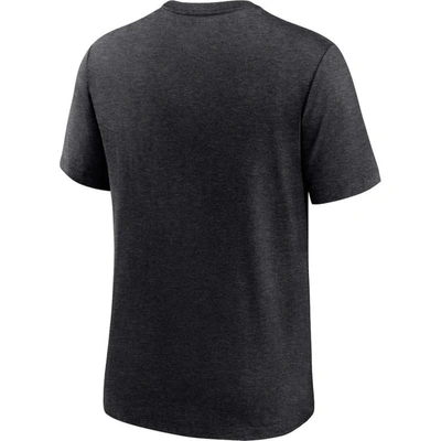 Shop Nike Heather Black Minnesota Vikings Rewind Logo Tri-blend T-shirt