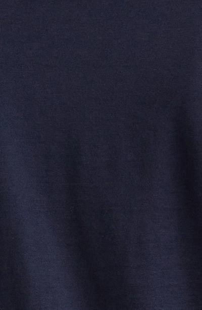 Shop Brunello Cucinelli Long Sleeve Silk & Cotton Polo In C6134-blue