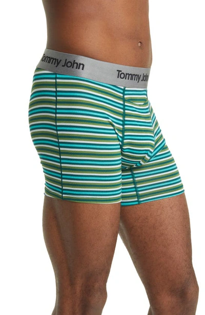 Shop Tommy John Second Skin Boxer Briefs In Omphalodes Globe Stripe