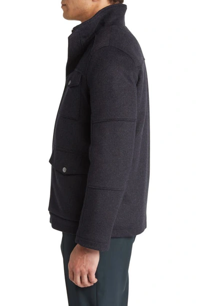 Hart Schaffner Marx Greeley Wool Blend Field Jacket In Charcoal