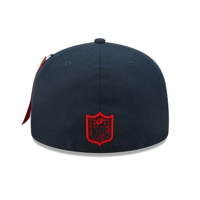 Shop New Era X Alpha Industries Navy New England Patriots Alpha 59fifty Fitted Hat